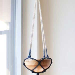 آویز گلدان رنگی زیبا دست باف