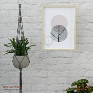 آویز گلدان طوسی رنگ